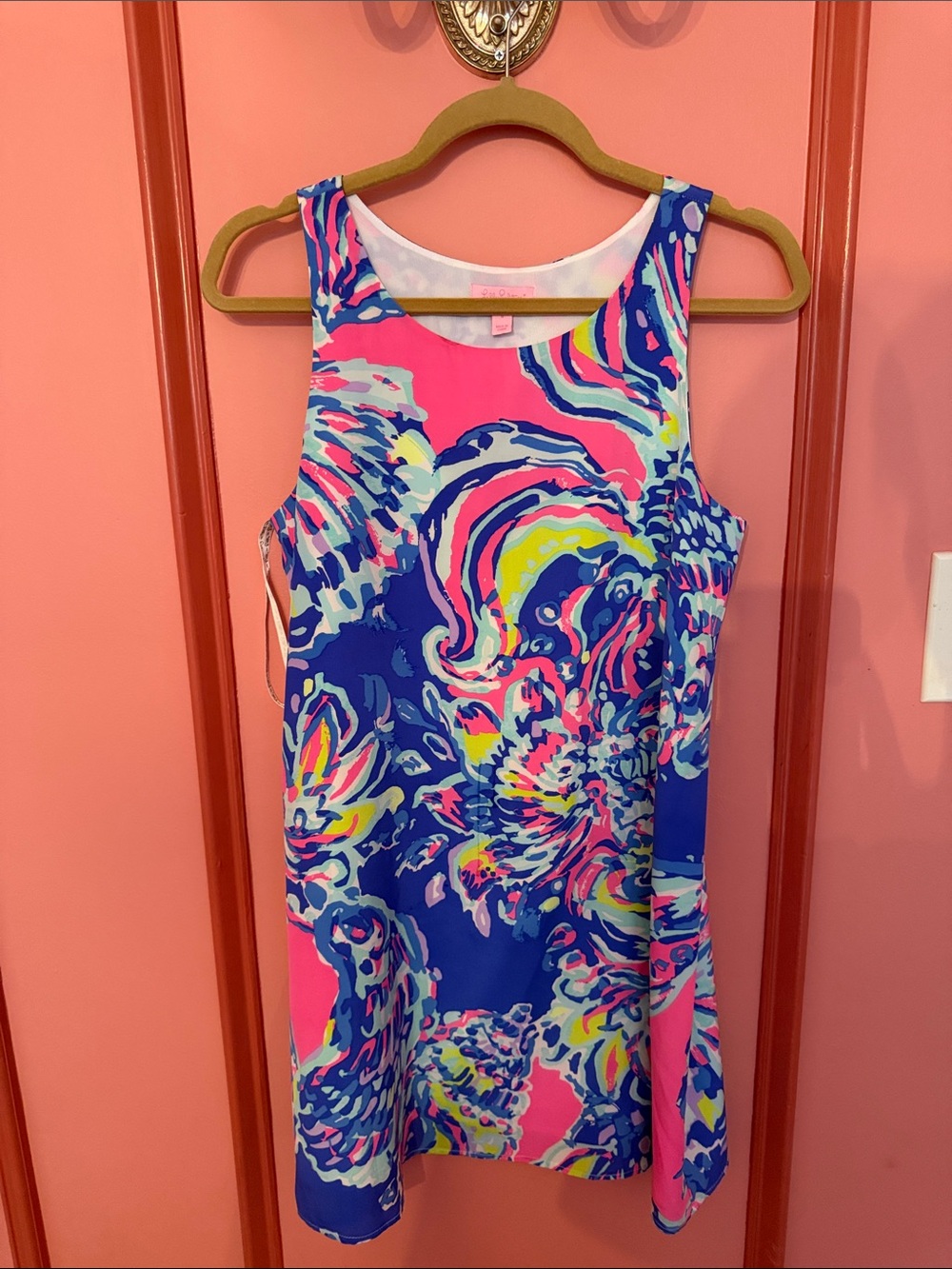 Lily Pulitzer Shift Dress - Blue, Pink, Yellow Print
